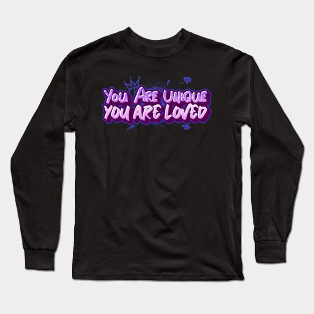 Motivation Quote I: You Are Unique Long Sleeve T-Shirt by VashiMerch